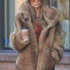 Jennifer Lopez Faux Fur Coat