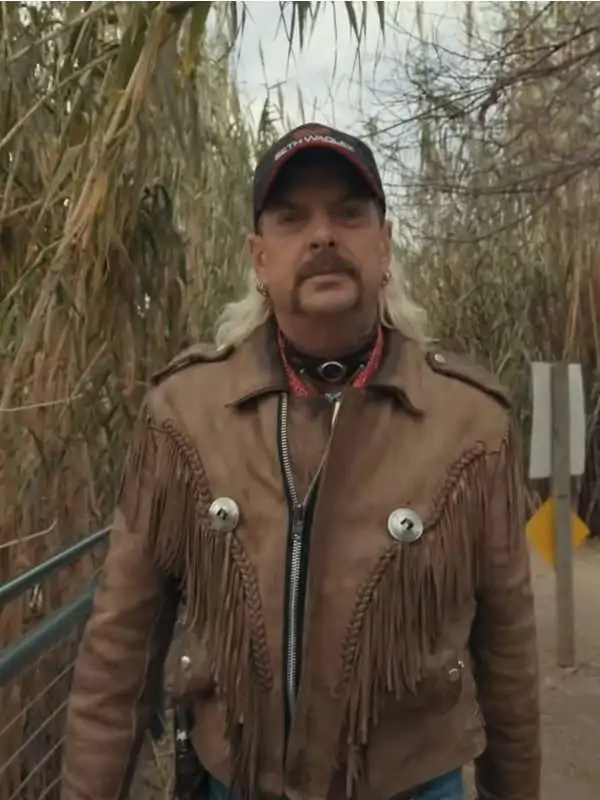 Joe Exotic Tiger King Fringe Leather Jacket