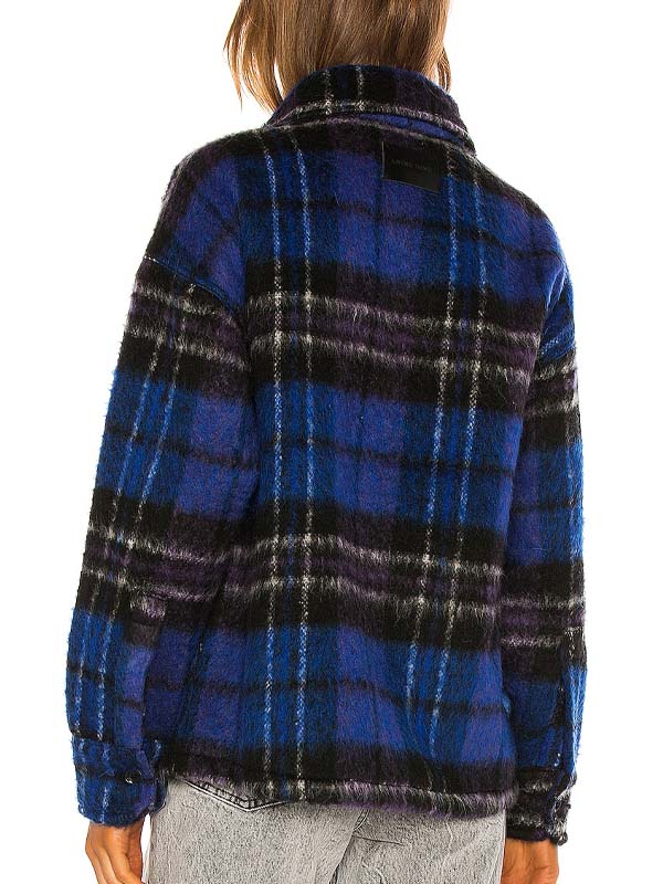 Home For Christmas Johanne Blue Plaid Jacket