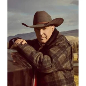 Yellowstone Kevin Costner Plaid Checked Jacket