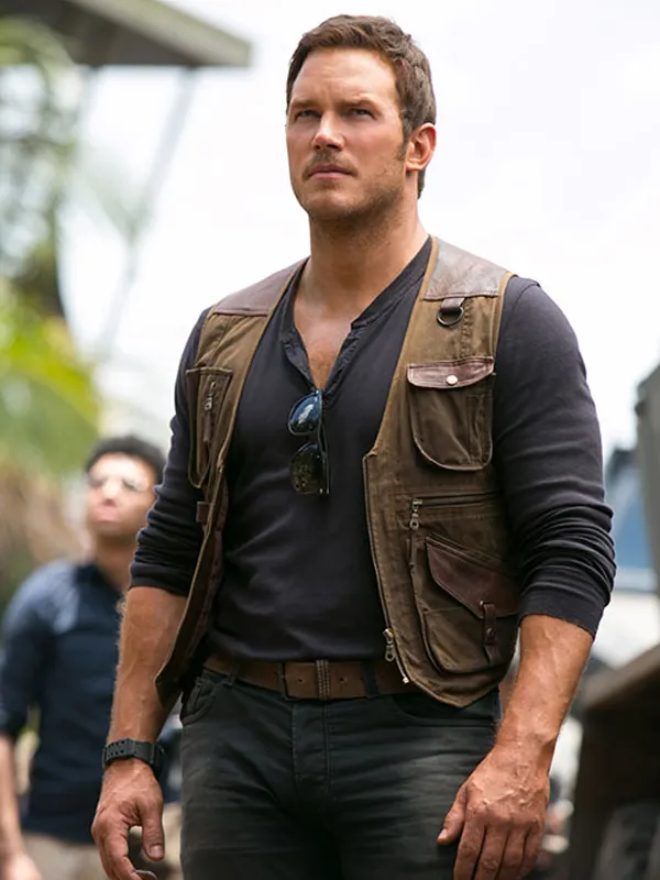 Jurassic World Chris Pratt Owen Grady Leather Vest - Image 2