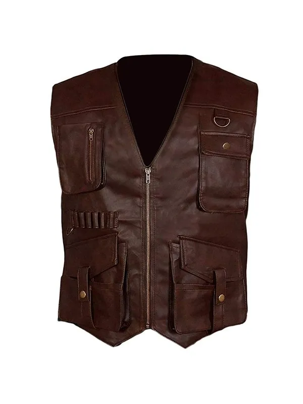 Jurassic World Chris Pratt Owen Grady Leather Vest