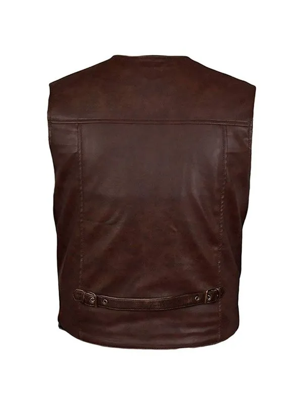 Jurassic World Chris Pratt Owen Grady Leather Vest