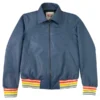 Felicity Smoak Arrow S05 Blue Leather Jacket