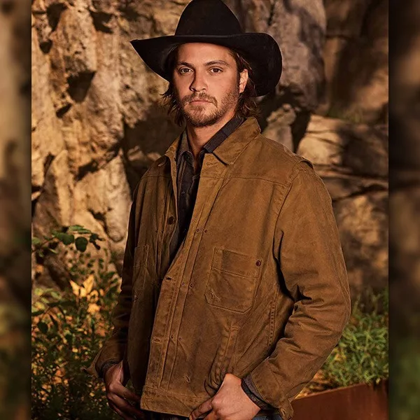 Luke Grimes Yellowstone Brown Leather Jacket