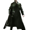 Neo Matrix Keanu Reeves Black Trench Coat