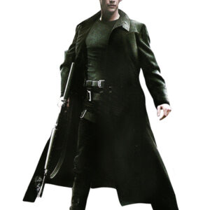 Neo Matrix Keanu Reeves Black Trench Coat