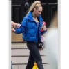 Ted Lasso S03 Keeley Jones Blue Puffer Jacket