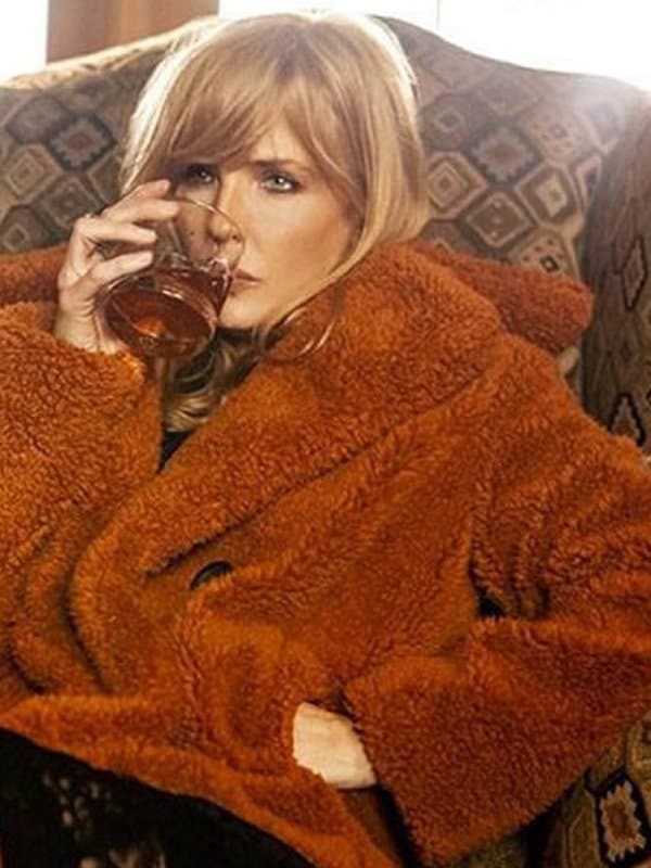 Kelly Reilly Yellowstone Orange Shearling Coat