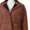 Monica Dutton Yellowstone Brown Shearling Coat