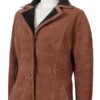 Monica Dutton Yellowstone Brown Shearling Coat