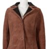 Monica Dutton Yellowstone Brown Shearling Coat