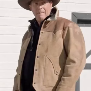 Yellowstone S03 John Dutton Shearling Brown Jacket