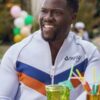 Man in stylish tracksuit celebrating birthday.