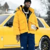 Key Glock Rapper Puffer Jacket Yellow