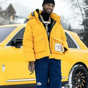 Key Glock Rapper Puffer Jacket Yellow