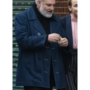 Inspiration: Tv Series: Killing Eve Celebrity: Kim Bodnia Character: Konstantin Specification Material: Denim Inner: Viscose Lining Front: Double Breasted Buttoned Closure Collar: Lapel Collar Cuffs: Open Hem Cuffs Pockets: Two Side Waist Pocket Color: Blue