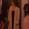 Murder in a Small Town Kristin Kreuk White Floral Coat - Image 2
