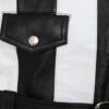 Womens Fashion Designer Leather Jacket Black and White - Image 6