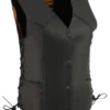 Cher Black Leather Vest