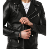 Leather Motorcycle Jacket For Mens