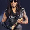 2024 People's Choice Awards Lenny Kravitz Black Leather Vest