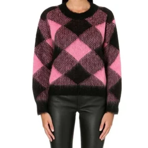 Lily Collins Emily In Paris Checked Sweater