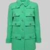 Lily Collins Emily In Paris Green Coat