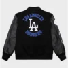 Los Angeles Dodgers Black Out Collection Vintage Logo Full-Snap Varsity Jacket - Image 4