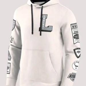 Los Angeles Kings Letterman Hoodie White