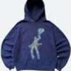 Love Scars Thermal Hoodie Blue