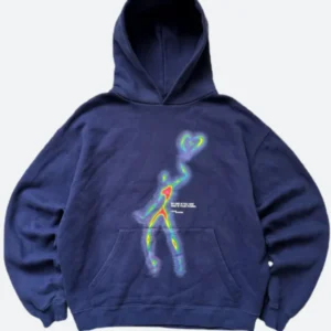 Love Scars Thermal Hoodie Blue