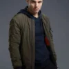La Brea Lucas Hayes Green Bomber Jacket