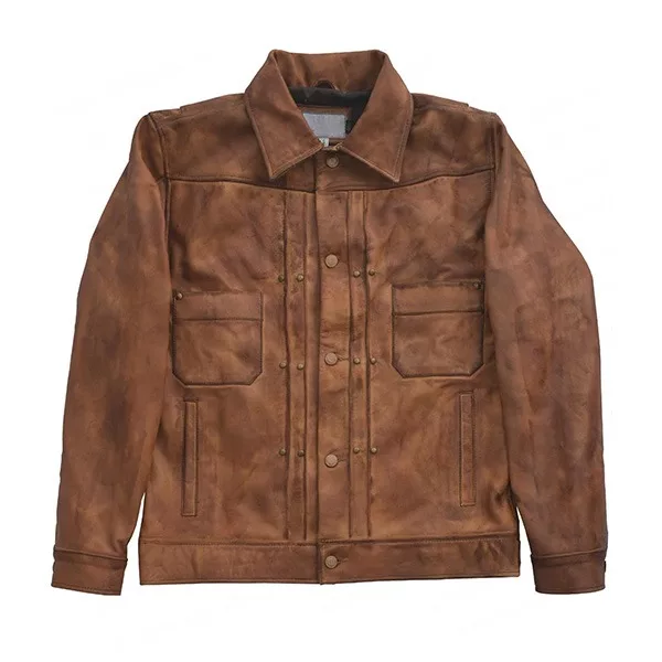 Luke Grimes Yellowstone Brown Leather Jacket