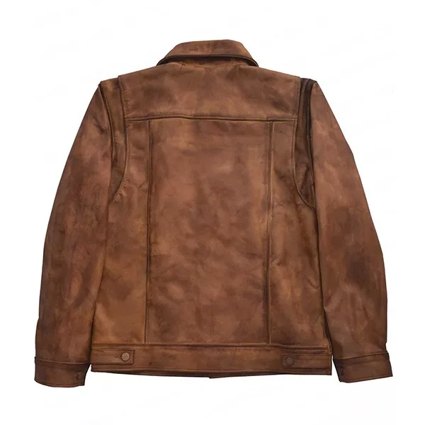 Luke Grimes Yellowstone Brown Leather Jacket