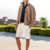 Mens Suede Moto Jacket