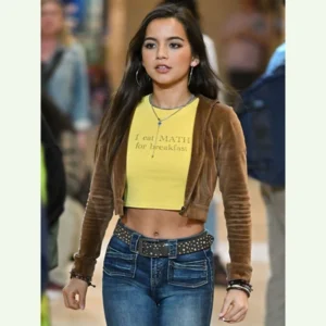 Madame Web 2024 Isabela Merced Brown Cropped Hoodie