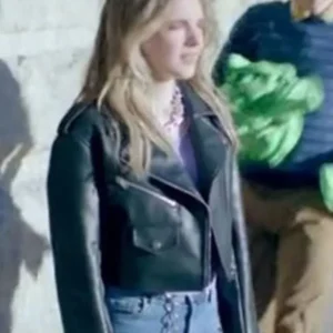 Elevator Game Madison MacIsaac Leather Jacket