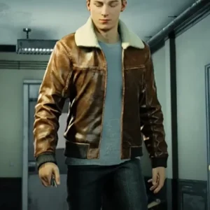Marvel Spider-Man 2 Peter Parker Brown Leather Jacket