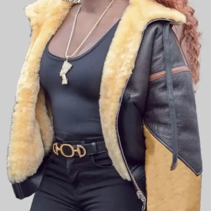 Power Book II Ghost Mary J. Blige Shearling Leather Jacket
