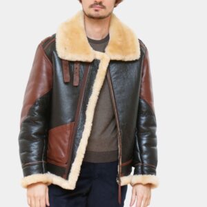 Masters Of The Air Austin Butler Shearling Leather Jacket
