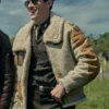 Masters Of The Air Callum Turner B3 Shearling Leather Jacket
