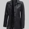Materialists Dakota Johnson Black Leather Coat