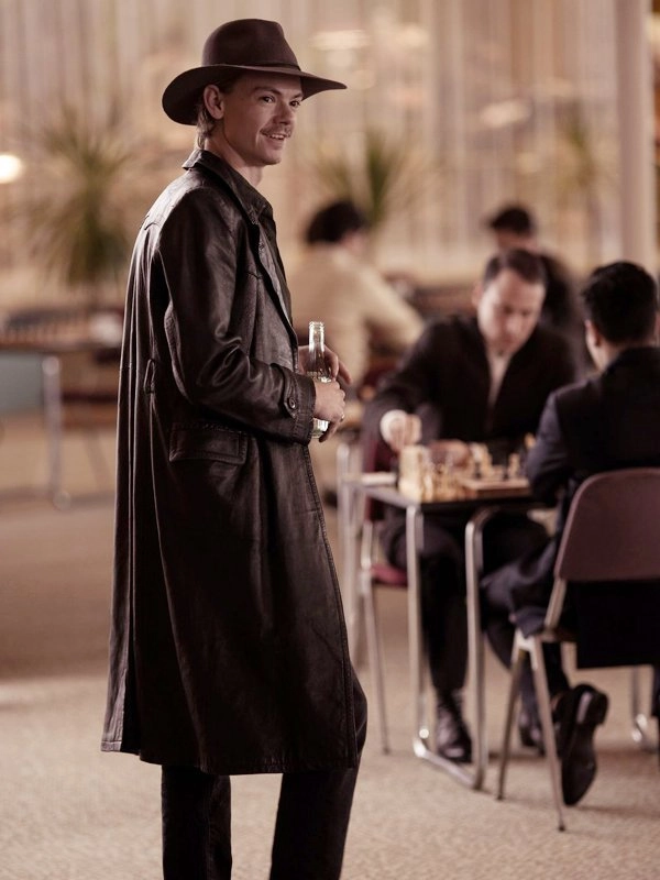 The Queen's Gambit Matthew Dennis Lewis Leather Coat