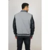 Men's Grey Varsity Bomber Jacket - Image 2
