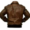 Handmade Men's A2 Aviator Flight US Navy Bomber Distressed Chocolate Brown Genuine Leather Jacket - Image 3