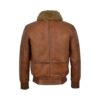 Mens Air Force Shearling Brown Leather Jacket