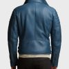 Men's Asymmetrical Shearling Leather Jacket