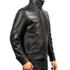 Mens Black Biker Leather Jacket 1 1