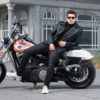Mens Black Leather Motorcycle Jacket